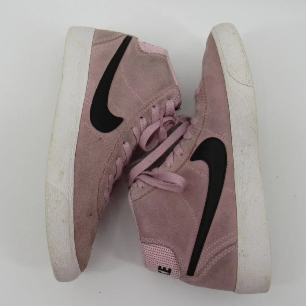 Women's Nike SB Bruin High Skate Shoes Medium Soft Pink Suede DR0126-600 Size 6 - Picture 6 of 8